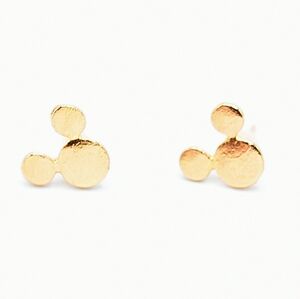 Gold Tone Stud Earrings, Fashion Mouse Stud Earrings, New